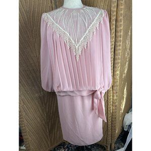 Vintage Blouse And Skirt Pink Pleated Darcy Cottage